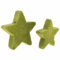 tételeket Scatter dekorációs csillagok bolyhosodva mohazöld 4cm/5cm 40db