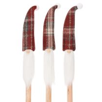 tételeket Karácsonyi manó díszes karók, Mikulás filckalapban, 58cm, 6 darab