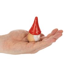 tételeket Mini Gnóm Figura Légyölő Galóca Asztaldísz 10cm 6db