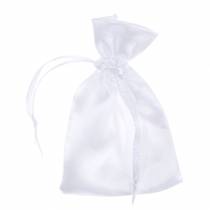 Szatén táska fehér 6,5 × 10cm 10db