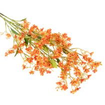 tételeket Művirág orchidea ág narancssárga filigrán szobadekoráció 110cm 3db