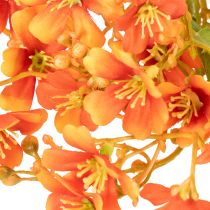 tételeket Művirág orchidea ág narancssárga filigrán szobadekoráció 110cm 3db