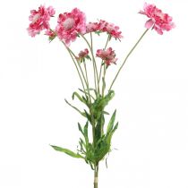 Művirág dekoráció, rühös művirág rózsaszín 64cm-es köteg 3db