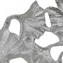 tételeket Dekoratív tál ezüst Ginkgo tál fém Ø43cm M11cm