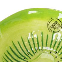 tételeket Kerámia tálalótál, kiwi mintával. Ideális stílusos étkezőasztalokhoz és büféasztalokhoz. 15 cm