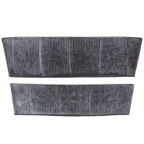 tételeket Tál ovális fém fekete szürke Vintage 32,5/37 cm 2 db-os készlet