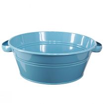tételeket Tál kerek fogantyú dekoratív tál virágtál kék Ø33,5cm