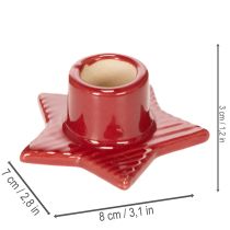 tételeket Csillag alakú gyertyatartó kúpos gyertyákhoz, adventi és karácsonyi, 8 cm, 2 darab