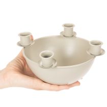 tételeket Mécsestartó 4 db-os foglalattal, modern adventi koszorú, bézs, 15 cm