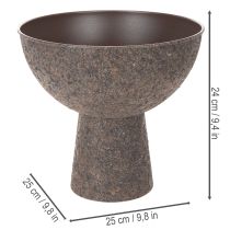 tételeket Kerek virágcserép talpon, modern virágcserép, 25 cm