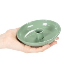 tételeket Zöld fém gyertyatartó, dekoratív, kúpos gyertyákhoz, 13 cm