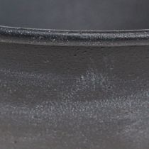 tételeket Tál lábos díszítőgyűrűvel fém antracit H29cm 2db