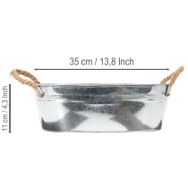 tételeket Ovális tál 35cm x 21.5cm M11.5cm, fényes cink