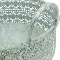 tételeket Dekoratív fém tál fogantyúkkal Vintage cachepot 3db-os készlet