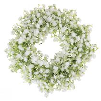 Gypsophila koszorú fehér virág koszorú esküvői Ø30cm