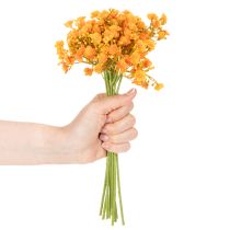 tételeket Művirág ág, narancssárga virágdíszekhez, 30 cm, 10 db