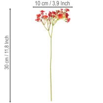 tételeket Műlégy, piros, virágdísz csokor, 30 cm, 10 darab