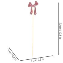 tételeket Dekoratív masnis virágdíszek 32cm 12db