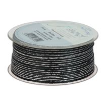 tételeket Szalag ajándék szalag szál fekete ezüst 3mm 100m