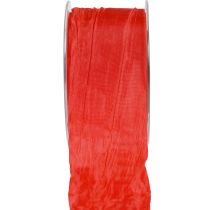 tételeket Ribbon Crash díszszalag ajándék szalag piros 50mm 20m
