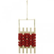 tételeket Dekoratív fa karácsonyi szán 30×14,5×9,5 cm