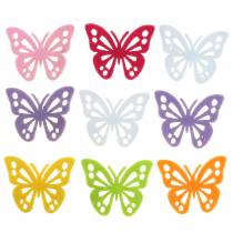 Filc pillangós asztaldísz, válogatott 3,5 × 4,5 cm 54 darab Különböző színek