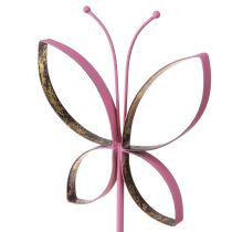 tételeket Butterfly fém dekoratív állvány fukszia arany H29cm 2 db