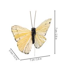 tételeket Dekoratív pillangók dróttal, színes asztaldíszekhez, 7 cm, 12 darab