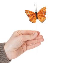 tételeket Dekoratív pillangók dróttal, színes asztaldíszekhez, 7 cm, 12 darab