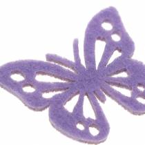 tételeket Pillangós filc asztaldísz lila fehér válogatott 3,5x4,5cm 54 db