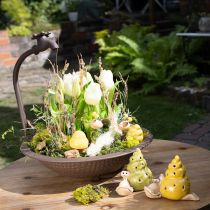 tételeket Kerámia díszcsiga LED világítással. Vidám asztaldísz otthonra és erkélyre. 12 cm, 2 darab.