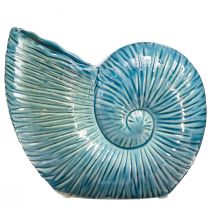 tételeket Csiga dekoratív váza virágváza kék kerámia L18cm