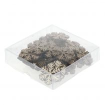 tételeket Hópehely arany karácsonyi dekoráció Ø4cm 48 db