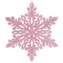 tételeket Hópehely fa 8-12cm rózsaszín/fehér 12db.