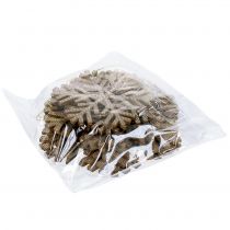 tételeket Hópehely arany akasztható Ø8cm - Ø12cm 9db