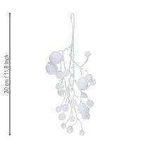 tételeket Hópehely dekorációs ágak csillámpor akasztáshoz 30cm 2db