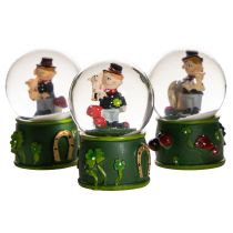 tételeket Szerencsehozó hógömb kéményseprő figurával, 4 cm, 3 darab