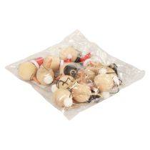 tételeket Hóember fa dekorációs fogas karácsonyi natúr 5cm 12db