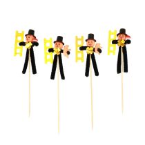 tételeket Kéményseprő virágkarók, szilveszteri dekorációk, szerencsehozó talizmánok, 17 cm, 36 darab