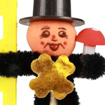 tételeket Kéményseprő virágkarók, szilveszteri dekorációk, szerencsehozó talizmánok, 17 cm, 36 darab