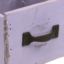 tételeket Fiók Shabby Chic Deco Wood Lila Spring Deco 12,5×12,5×10 cm