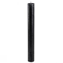 tételeket Fekete gyertyák egyszínű pálcás gyertyák 34x300mm 4 db