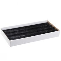tételeket Fekete gyertyák egyszínű pálcás gyertyák 34x300mm 4 db