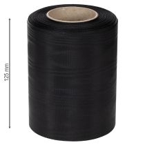 tételeket Fekete koszorú szalag 125mm 25m - Elegáns gyászszalag virágkötészethez és dekorációhoz, acetát szalag