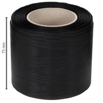 tételeket Fekete koszorú szalag 75mm 25m - acetát gyászszalag szalagnyomáshoz és díszítéshez