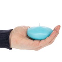 tételeket Úszógyertya, kerek formájú, ünnepi dekorációhoz és rendezvényekhez, tó- és asztaldíszhez, 8 cm, 8 darab