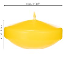 tételeket Úszó gyertya, úszó dekorációs elem, sokoldalúan használható otthon és kertben, 8 cm, 8 darab