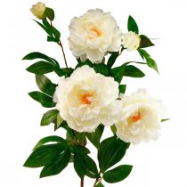 Selyemvirág bazsarózsa műkrém fehér 135cm