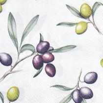 tételeket Szalvéta asztaldísz nyári olivazöld lila 25x25cm 20db