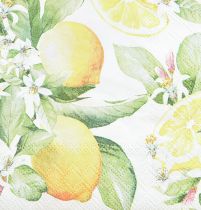 tételeket Szalvéták fehér citromos nyári dekorációval 33x33cm 20db